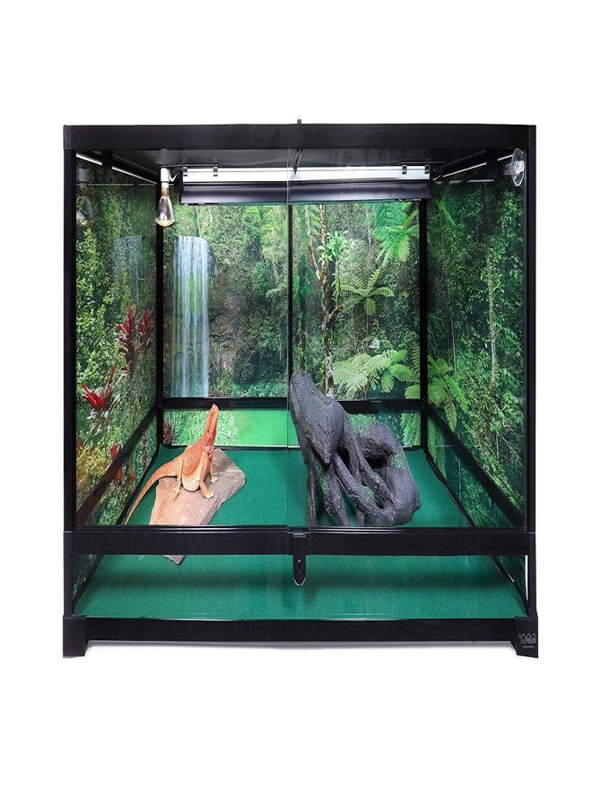 CAROLINACUSTOMCAGES سجادة زواحف، لون أخضر كيلي، 24 بوصة × 36 بوصة، قطعتان - Image 3